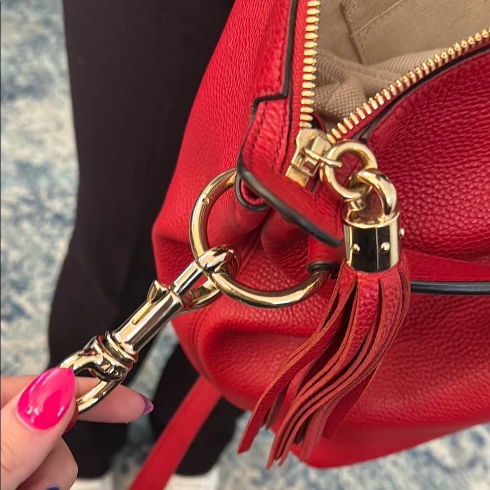 Gucci Red Soho Leather Hobo Bag - Picture 7 of 16